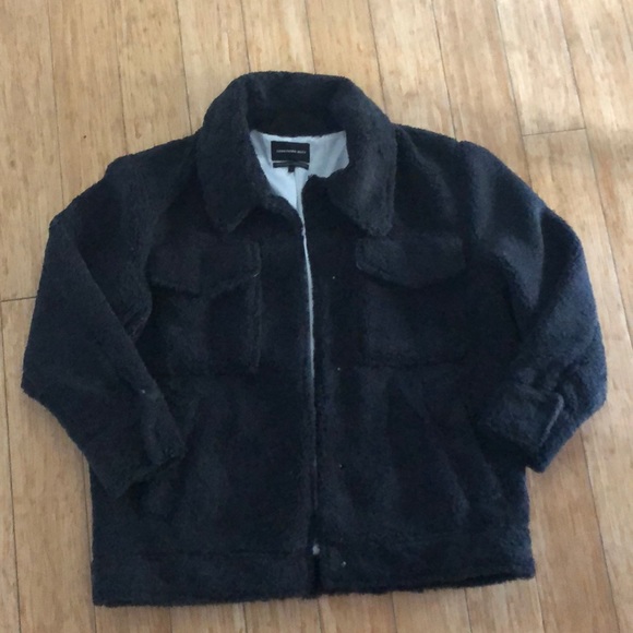 Something Navy Shearling Jacket - Picture 3 of 5